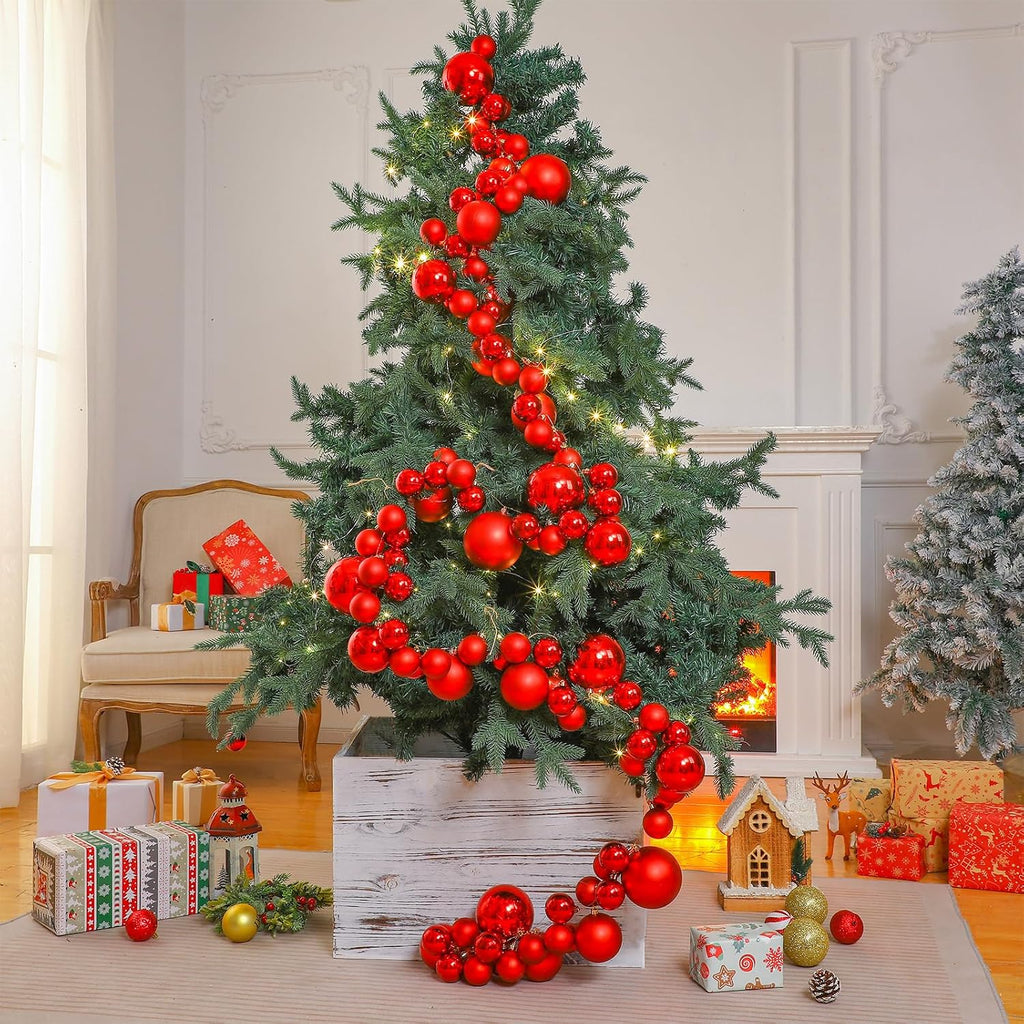 christmas ball garland ornaments hanging shatterproof xmas balls, package contents