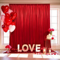 gogoparti 20x10FT Red Sequin Backdrop Curtain - 4 Panels of 5x10FT Wrinkle-Free Glitter Drapes for Photography, Birthdays, Weddings & Graduations