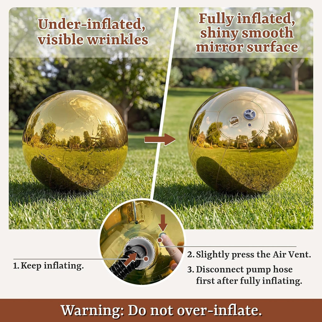 gold inflatable mirror ball set,reusable pvc mirror balls, view 9
