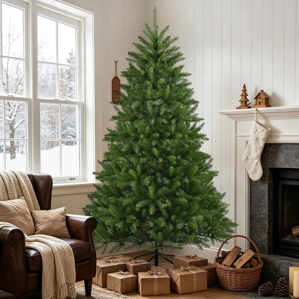 6.5ft Unlit Christmas Tree 1470 PVC Tips for Holiday Party Decor