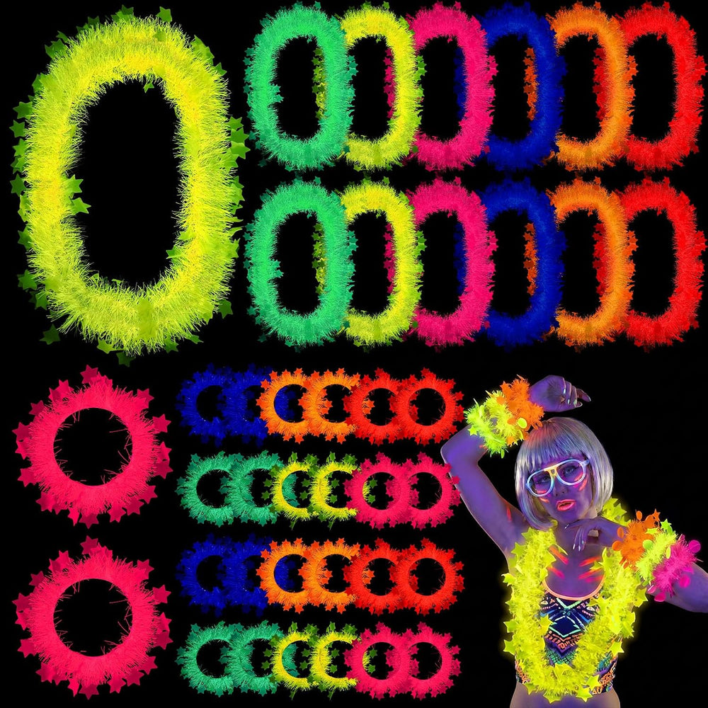 Riceshoot 108 Pcs Glow in The Dark Necklace & Bracelet Set, Party Supplies