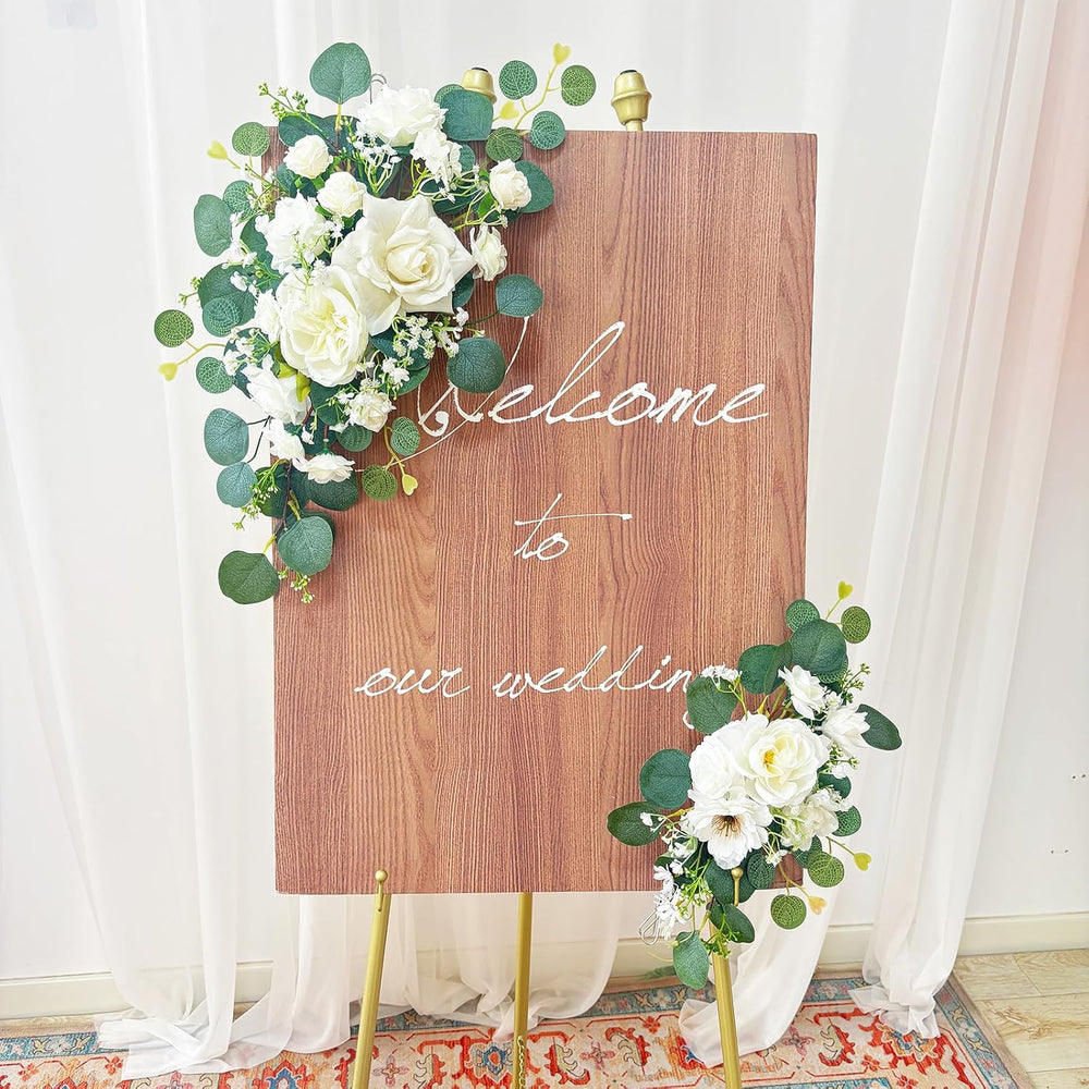 Odouzy Pack of 2 Wedding Arch, Artificial Flowers, Wedding Decor，Flower Garla...