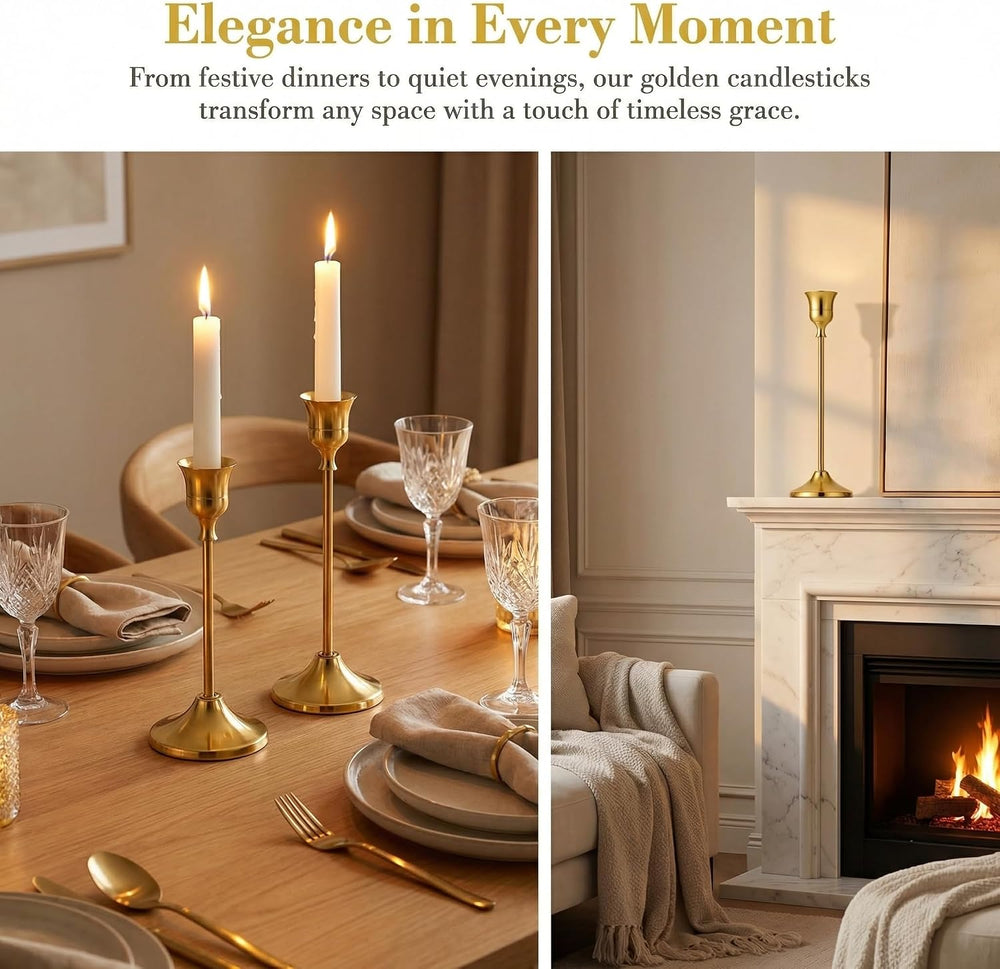 12PCS Candle Holders Vintage Centerpiece Candlestick Holder