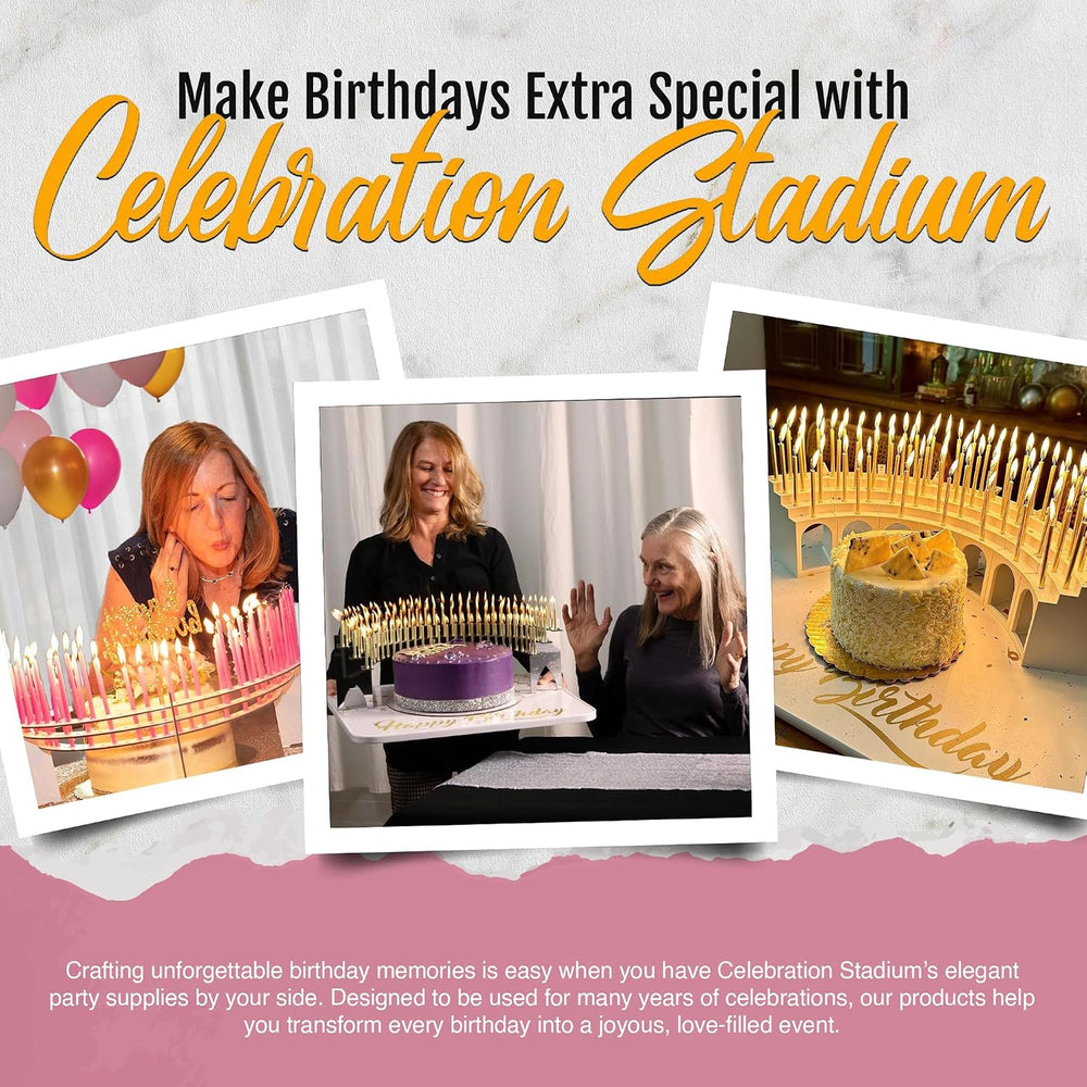 White Candle Holder Centerpiece for Milestone Birthdays – Perfect for 40th, 5...