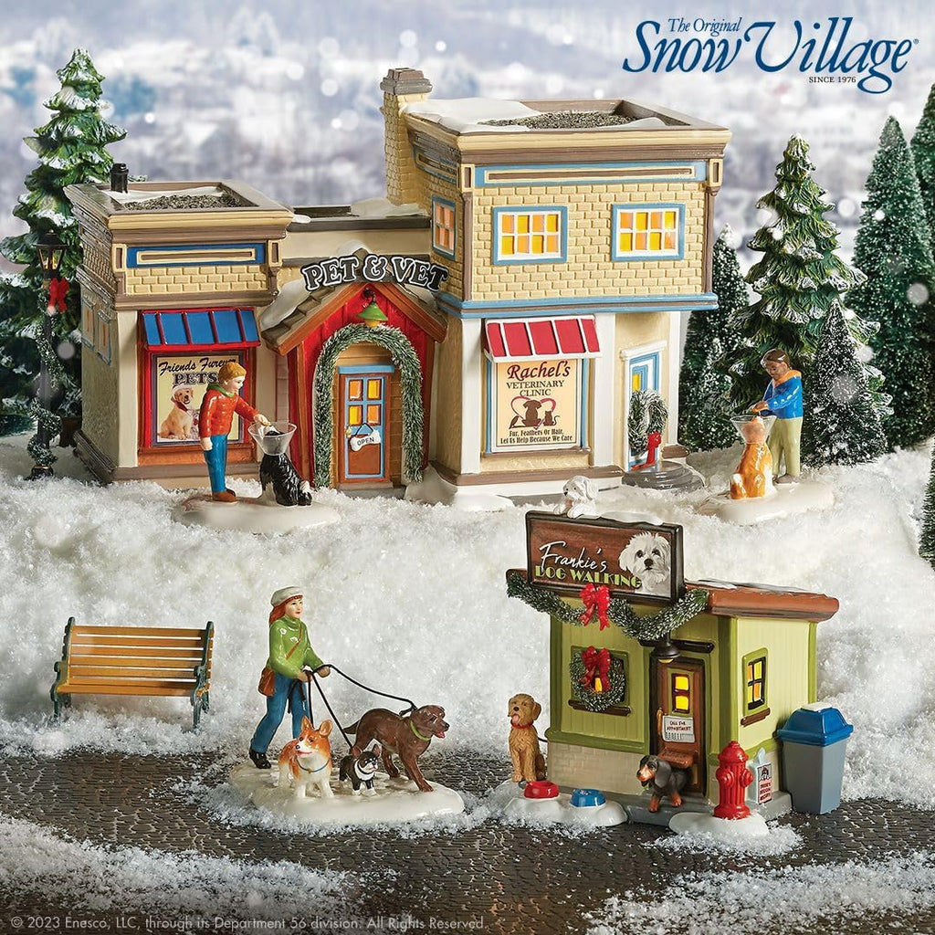 department 56 snow village accessories getting our steps on a desk or shelf