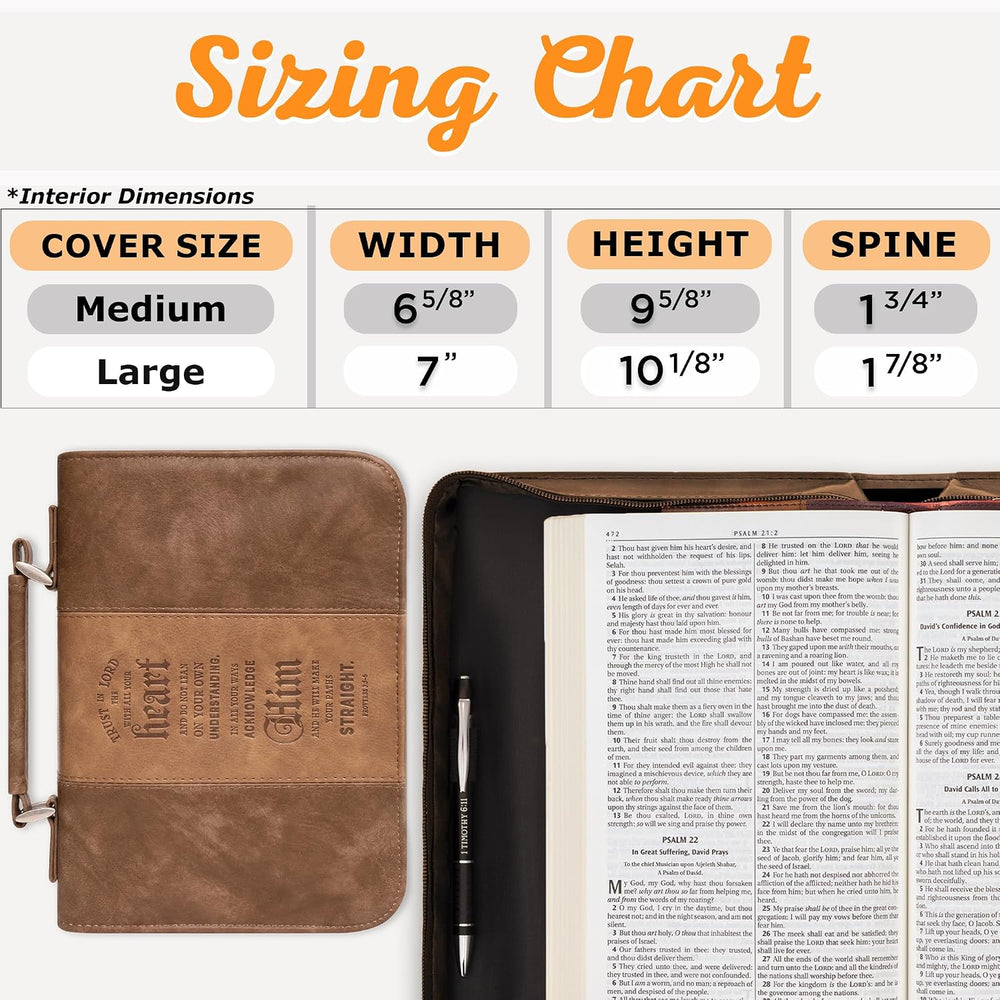 Christian Art Gifts Men's Faux Leather Bible Cover: Trust in the Lord