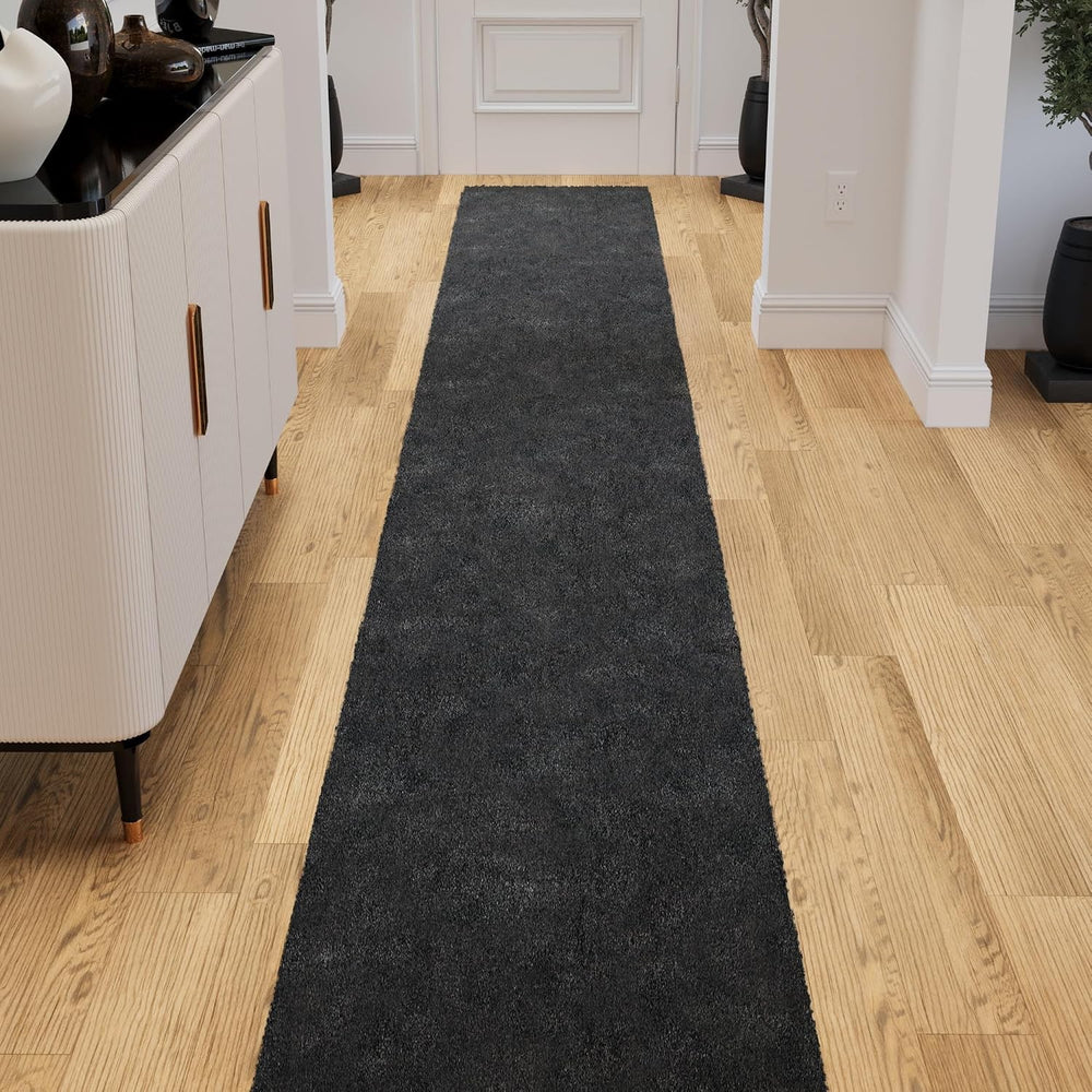 Ottomanson 2x16 Shag Runner Rug for Hallway – Non-Slip Soft Fluffy Carpet