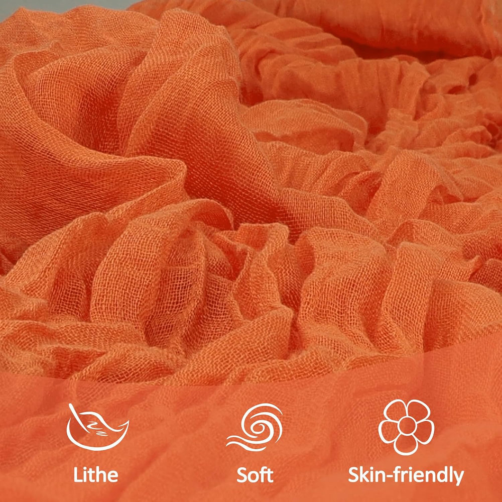 12 Pack 35 x 120 Inch Orange Table Runner Cheesecloth 10Ft