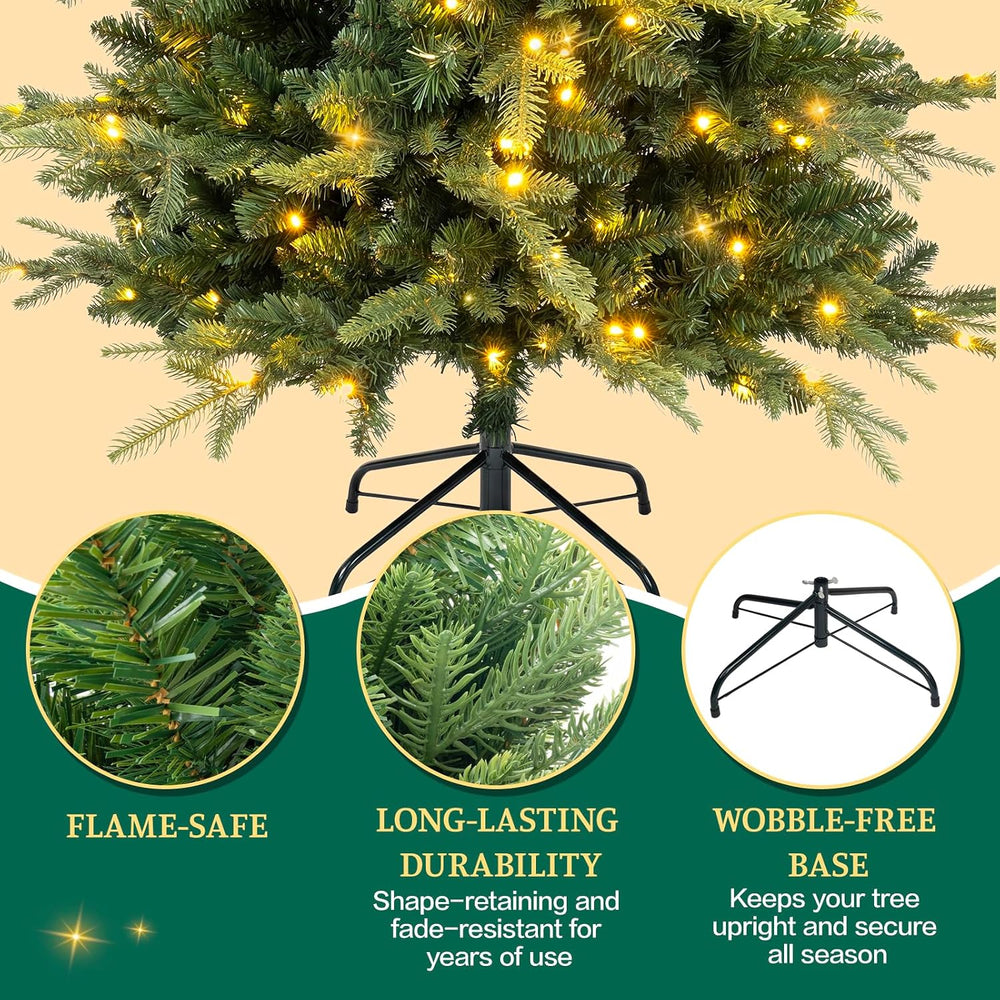 5ft Pre-Lit Aspen Fir Artificial Christmas Tree