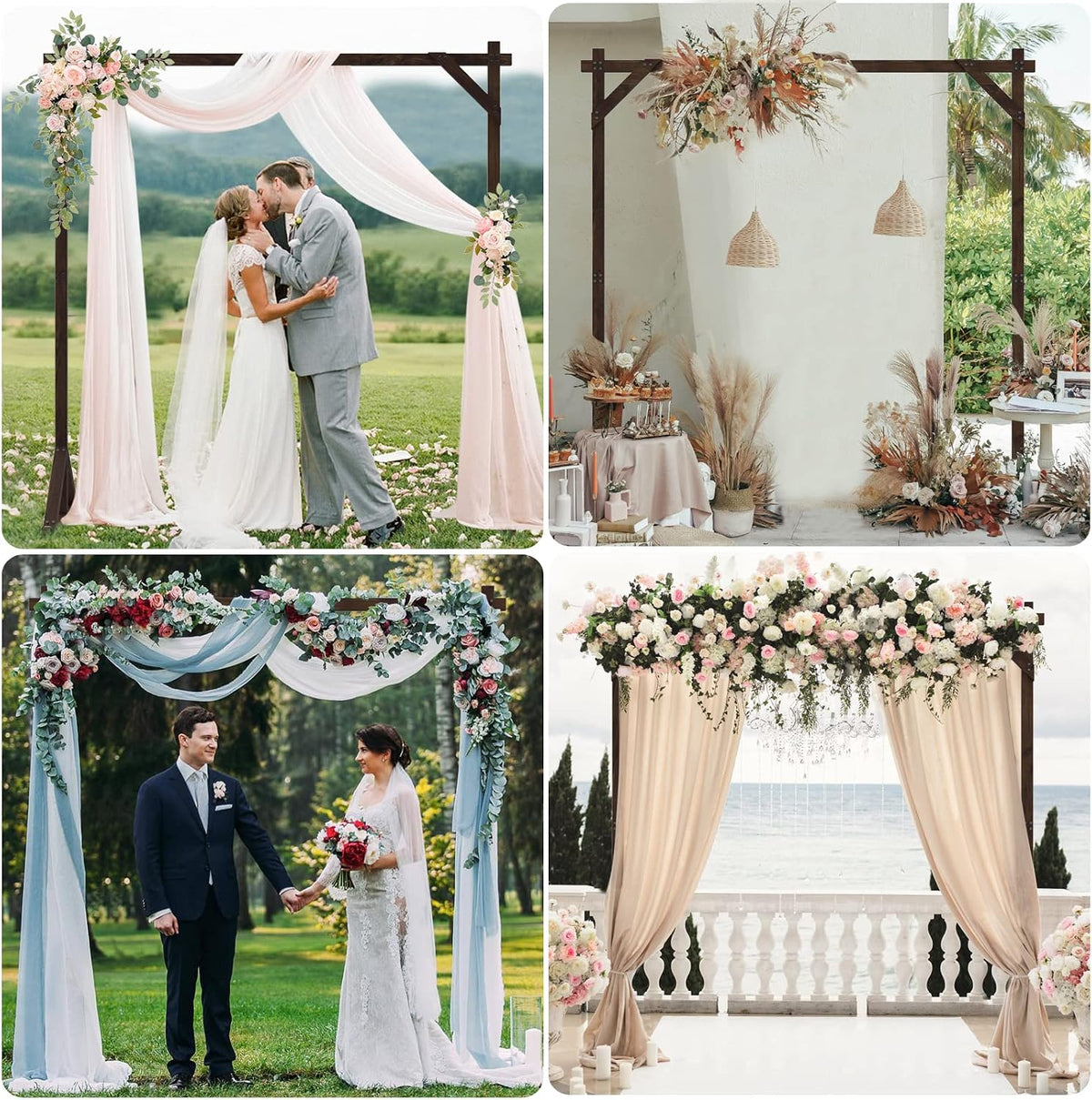 wooden wedding arch 7.2ft square wood arches arbor, package contents