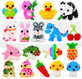LYDZTION 18Pcs Mini 3D Beaded Animals Set, Handmade Cute Beaded s