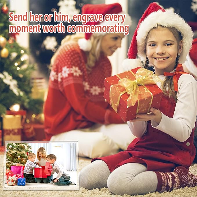 HELPLEX Picture Frames, 6 Pack 6x8 inch Acrylic Picture Frame Clear 6 x 8 Photo Frames Magnetic Picture Frames Ready for Tabletop Display, Effectively Protect Photos from Fading and Yellowing