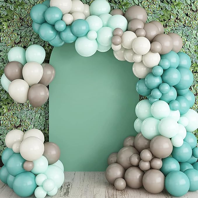 Wedding Arch Cover 7.2FT 6.6FT 6FT Arch Backdrop Cover Spandex Fitted Arch Cover for Round Top Chiara Backdrop Stand Covers for Wedding Birthday Party Baby Shower Banquet Ceremony Decoration (Set of 3)
