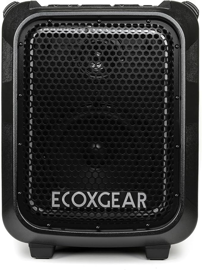 ECOXGEAR: EcoBoulder Ultra – 121dB Loud Rugged Bluetooth 5.1 Speaker, IP67 Waterproof, Drop and dustproof with Party Lights, 50+ Hours runtime, it Even Floats – Black