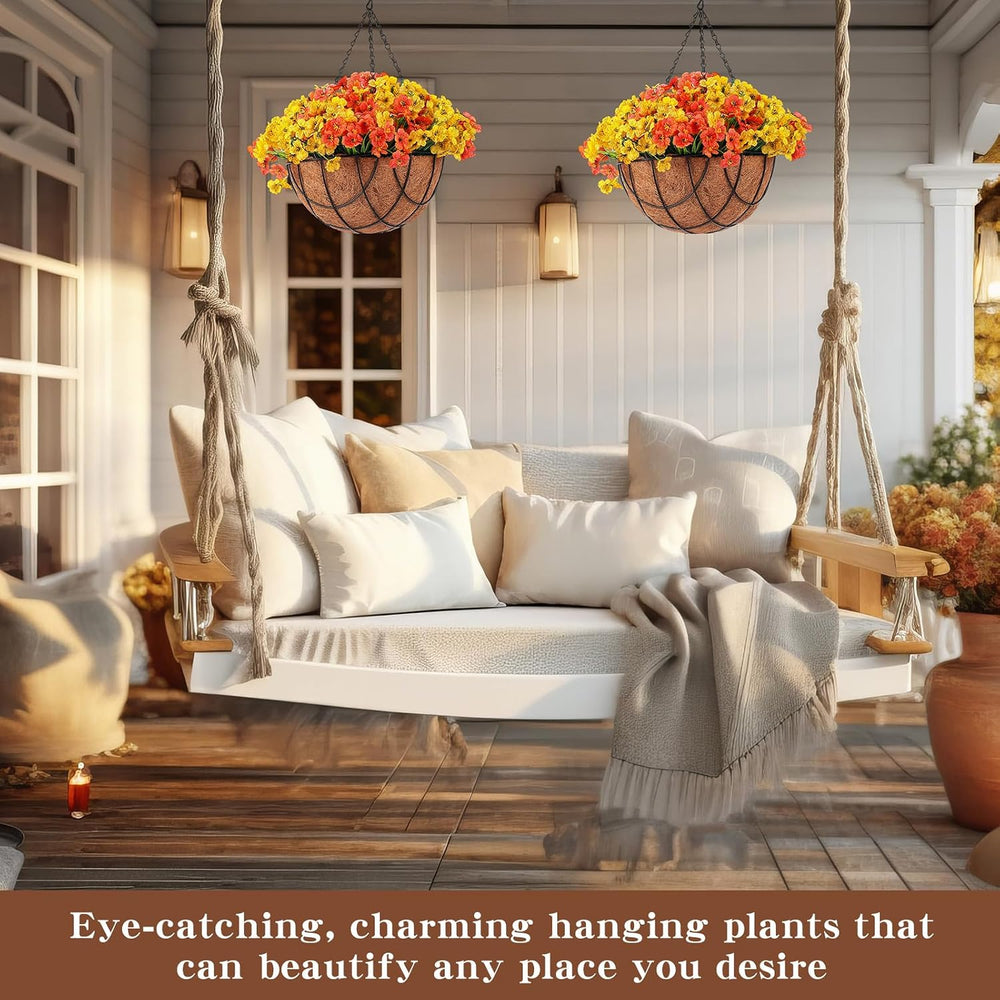 Beeveer 2 Pack Artificial Outdoor Fall Flowers