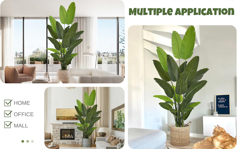 Roselywed Artificial Bird of Paradise Tree 8FT 24 Leaves Tropical Palm