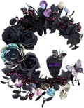 18 Inch Halloween Wreath for Front Door, Iridescent Leaves