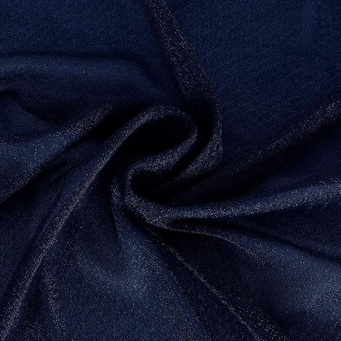 Navy Blue Wedding Arch Draping Fabric 4 Panels 29" x 20 FT Navy Wedding Drapes for Backdrop Sheer Curtain Drapes for Romantic Bridal Baby Shower Ceremony Birthday Party Fall Outdoor Events (4 Pack)