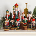 Syhood 9 Pcs Christmas Nutcracker Ornament Wooden Xmas Nutcracker Decor