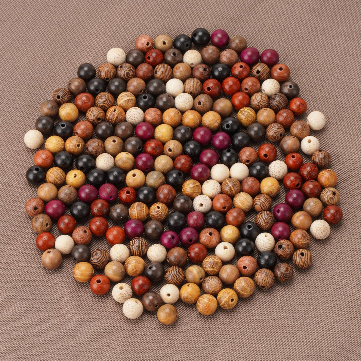 prometis 500pcs 8mm natural sandalwood round mala beads shown in use