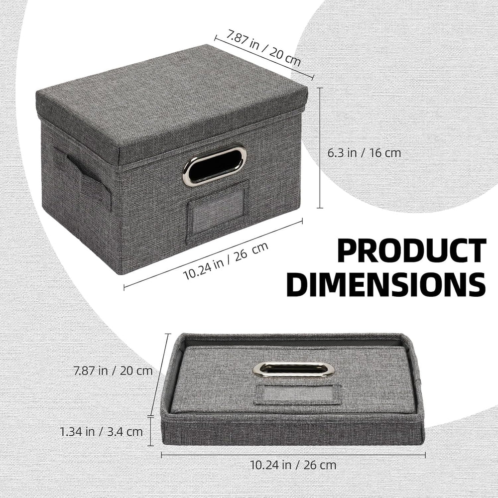 Greeting Card Box Set of 2, 10x7.8 in Linen Grey