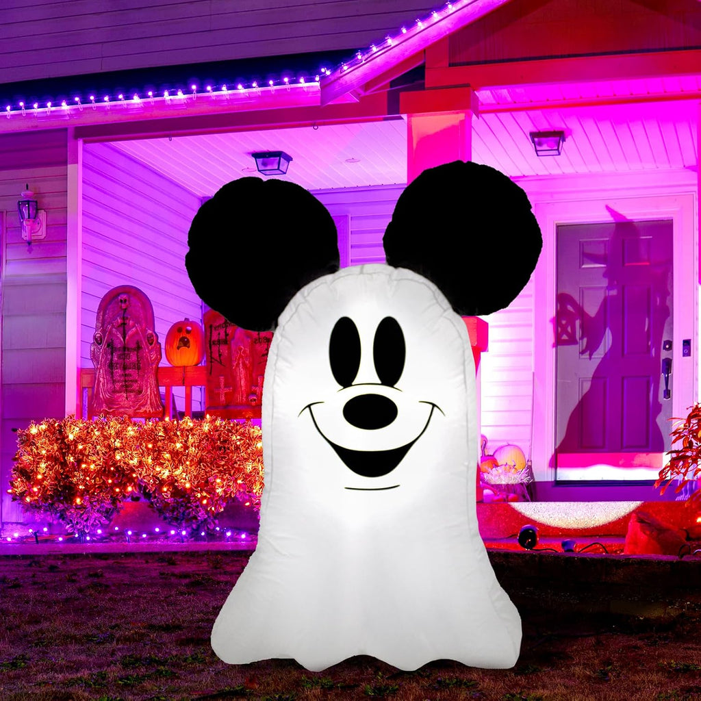 Halloween Inflatable Outdoor Decoration,Mouse Theme Cute Ghost Blow Up Outdoor for Halloween Party Garden Lawn Decor
