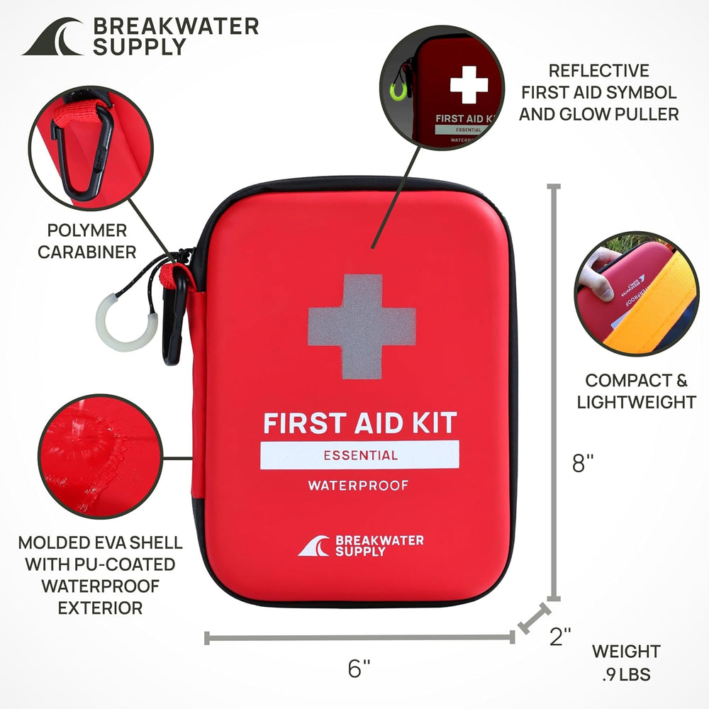 Breakwater Supply All Purpose Waterproof First Aid Kit for Car Home Office