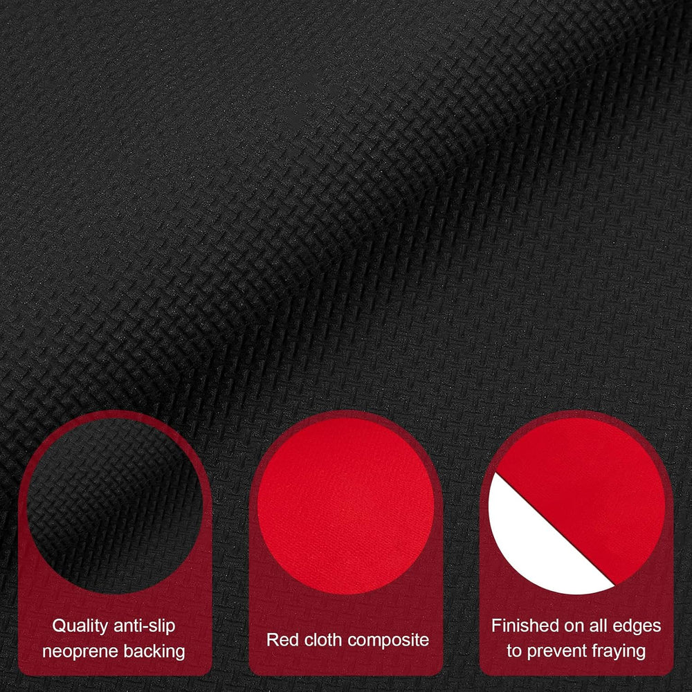 Boao 49 X 2.3 Ft Neoprene Carpet Runner Red, Non Slip Rubber Backed