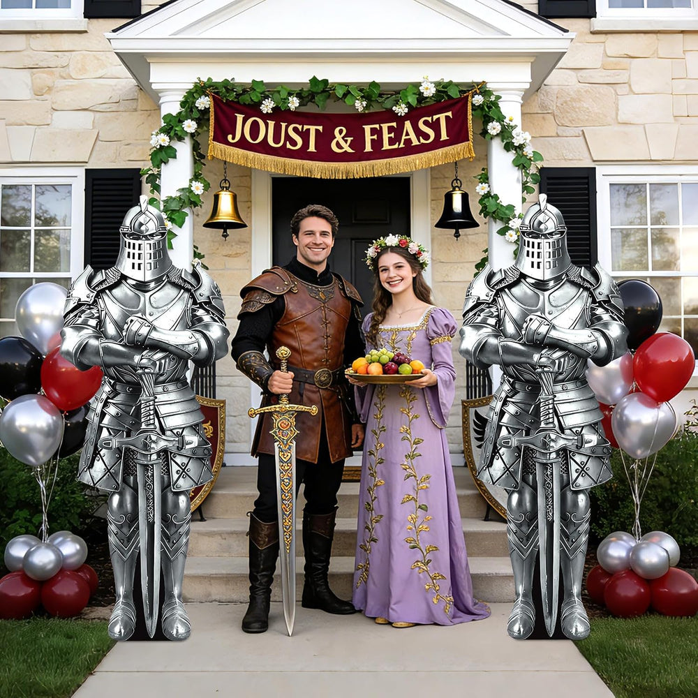1 CS 5.9 ft Life Size Medieval Knight Plastic Corrugated Cutout