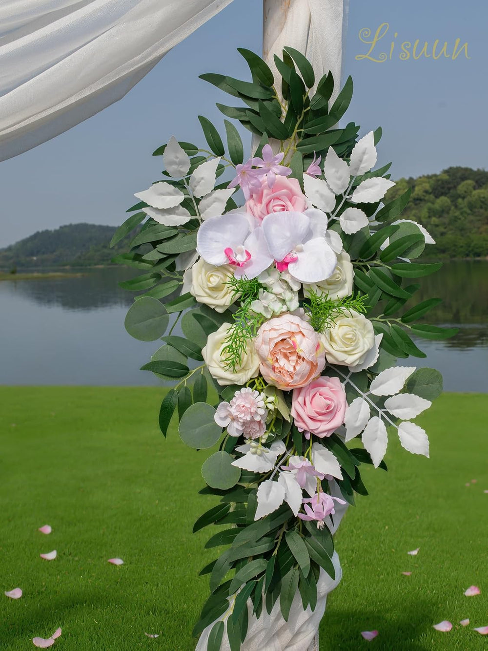 Artificial Wedding Arch Flowers, 2 Large Floral Swags
