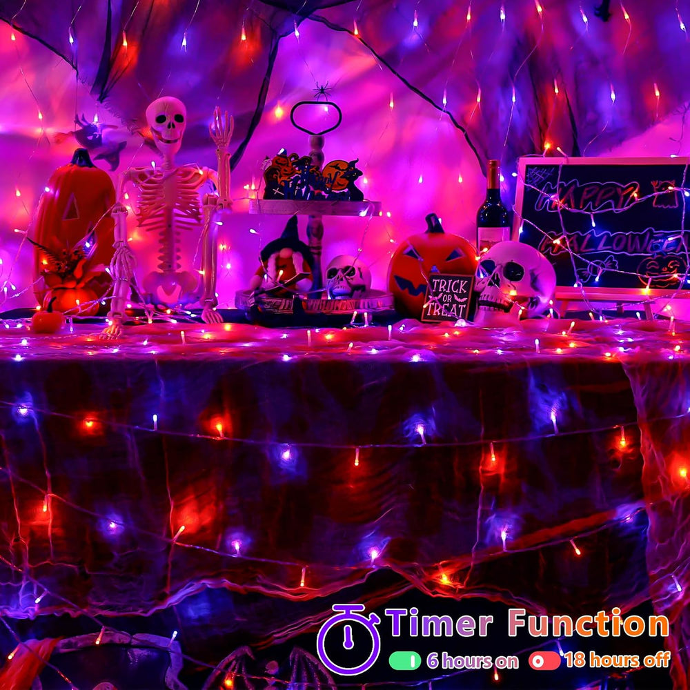 YEGUO 165ft 500 LED Halloween Lights Outdoor Waterproof, Clear Wire Christmas...