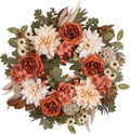 24in Fall Wreaths for Front Door Artificial Autumn Wreath