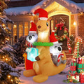 7FT Kangaroo Koala Inflatable Decoration with Built-in LED Lights, Christmas Outdoor Inflatable Decoration for Lawn, Yard, Garden, Patio