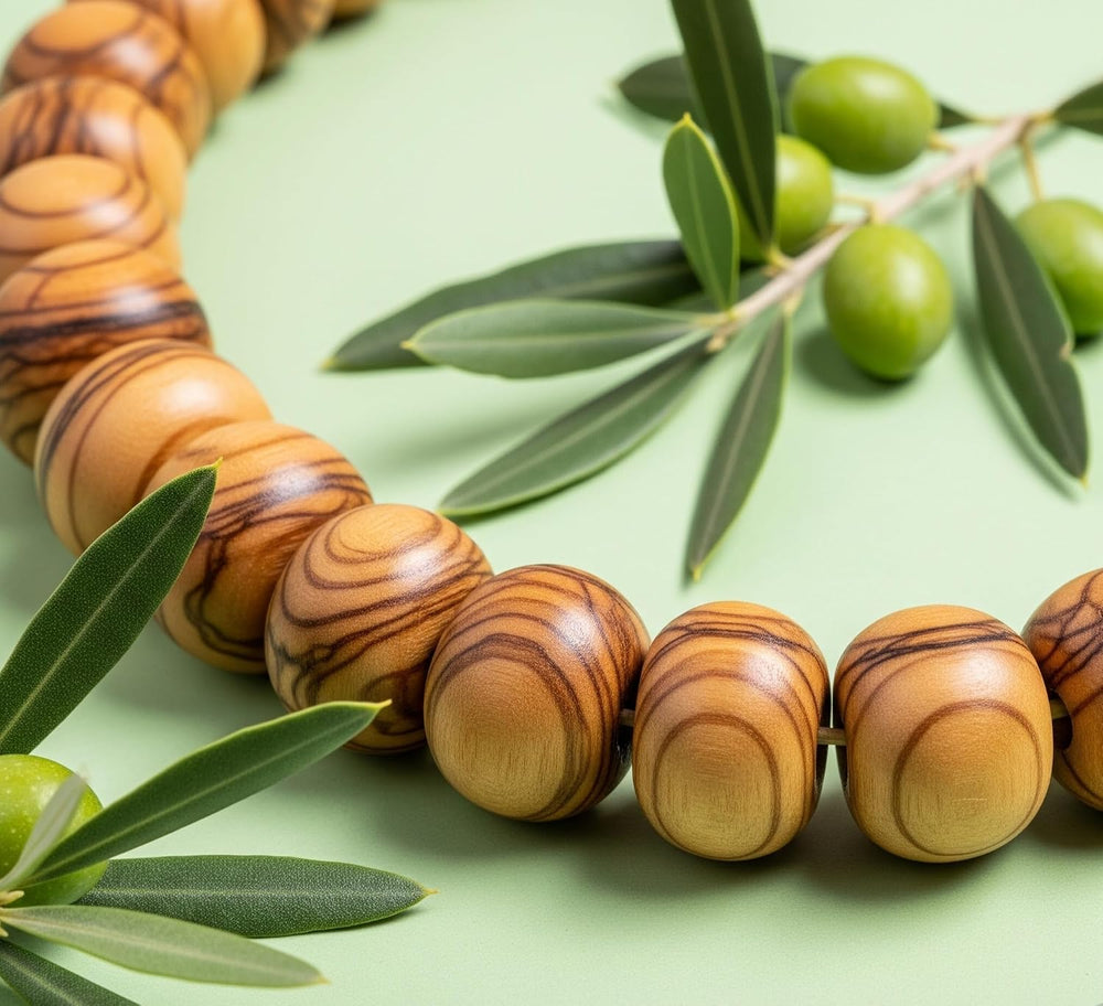 DURINGUSES® Handmade Olive Wood Tasbih 33 Beads 12mm Prayer Beads