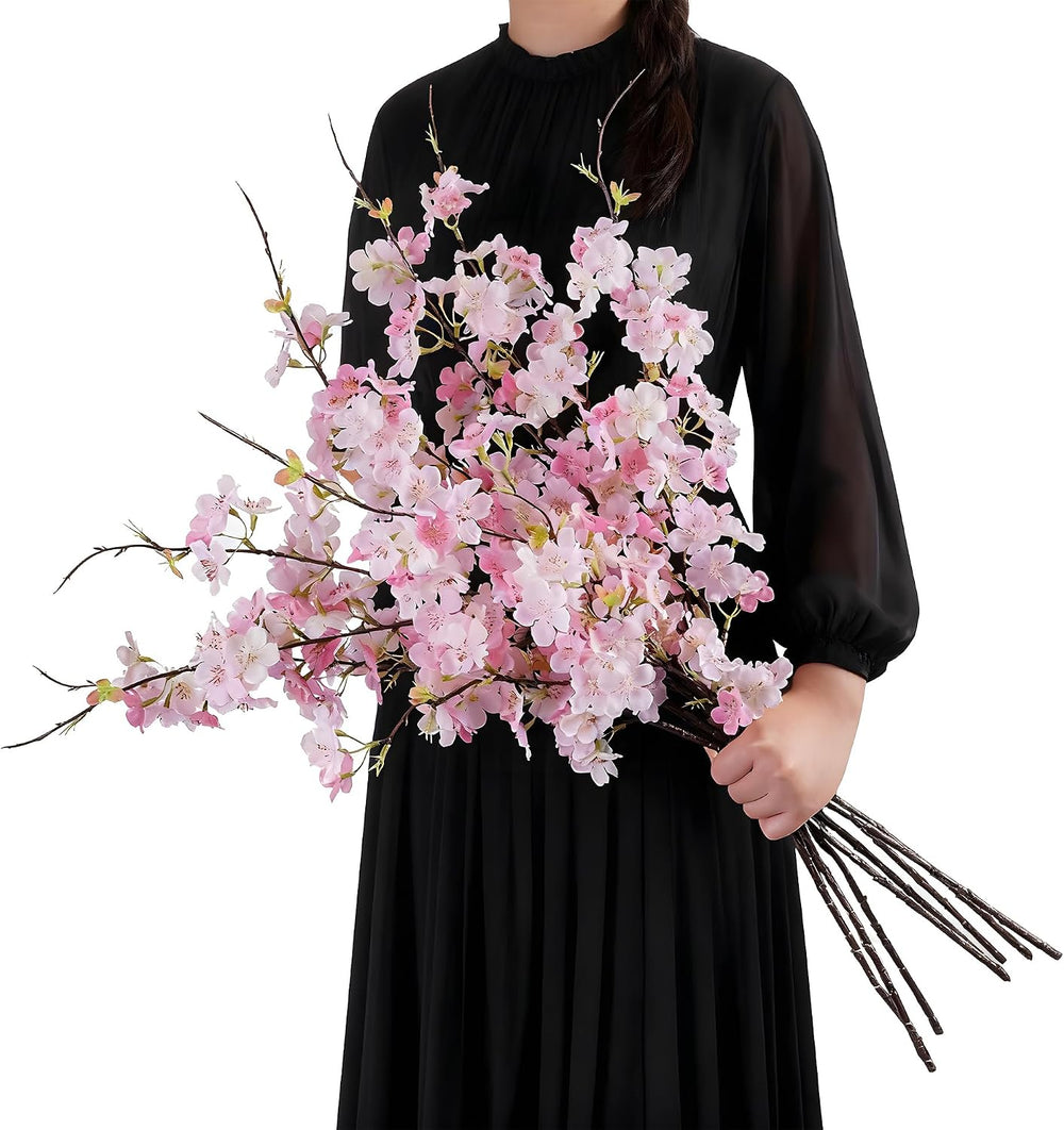 Artificial Cherry Blossom Branches 27.6In Silk Cherry Blossom Branches Long S...