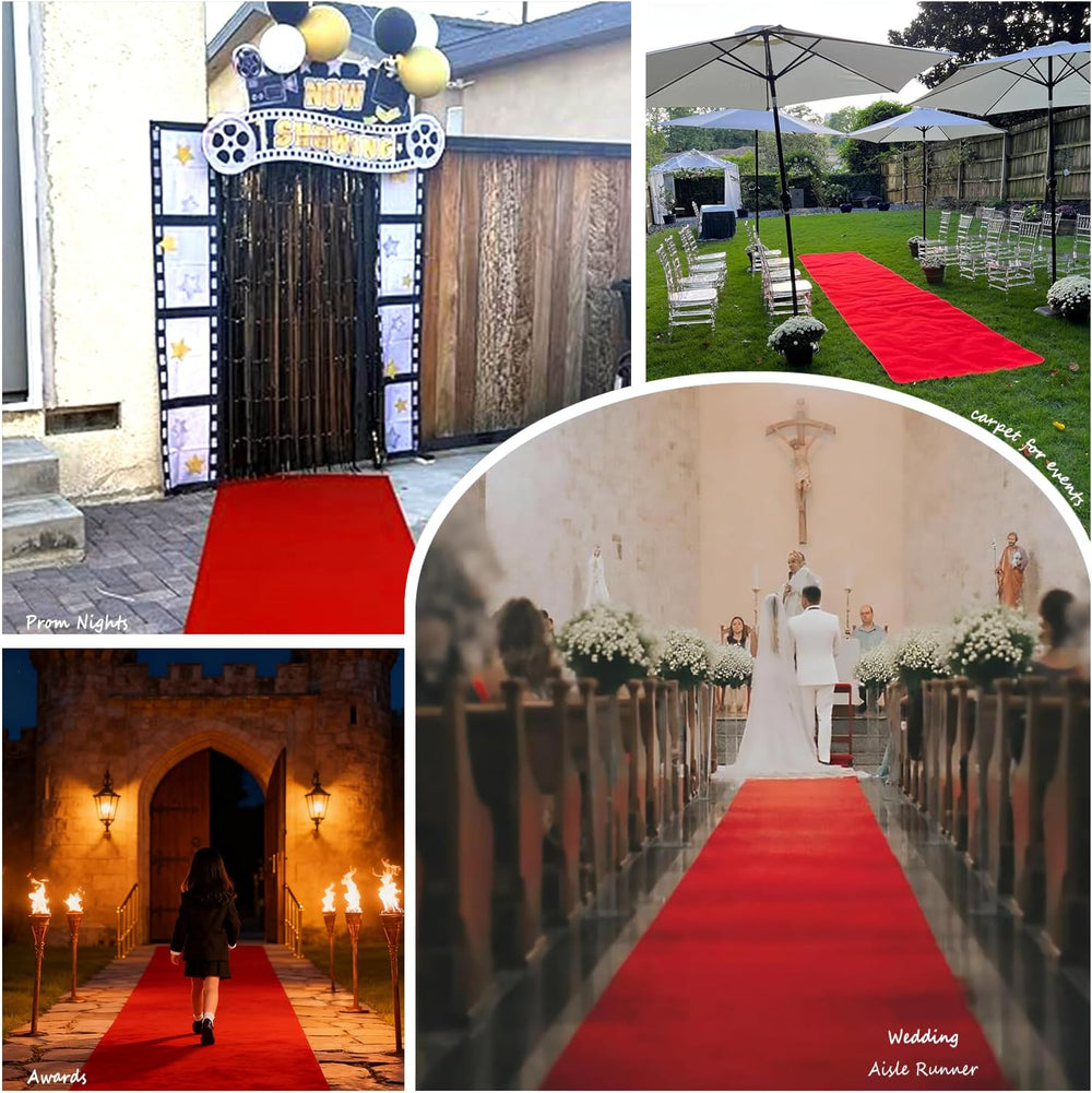 3x10 ft Extra Thick Red Carpet Runner for Party & Events,Festival Celebra...
