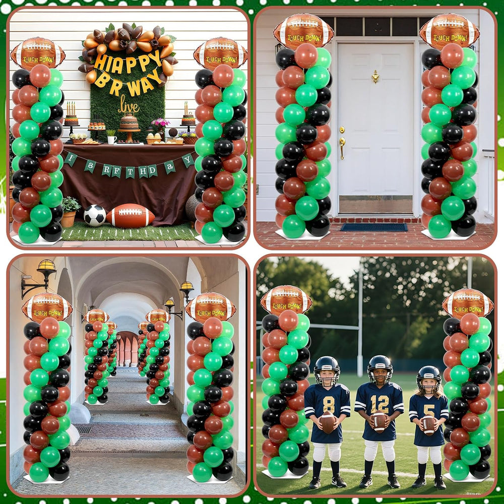 2 Sets Football Balloon Column Stand Kit Adjustable Football Balloon Decor