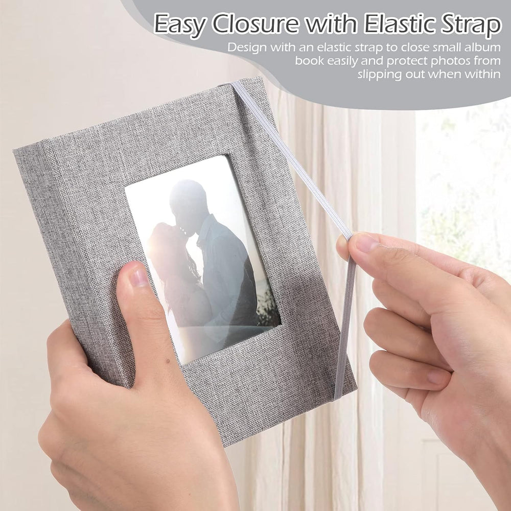 Tinlade 10 Pcs Small Photo Album 4 x 6 In Picture Album, Gray