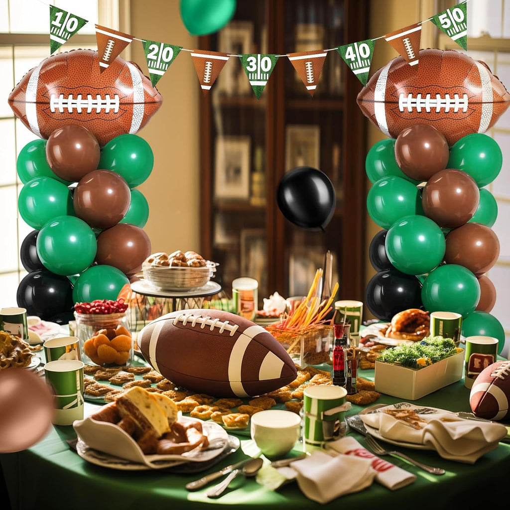 Yalikop 2 Sets Football Party Balloon Column Stand Kit