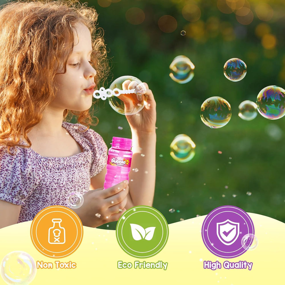 48 Pack Bubble Bottles (4oz Bubbles Solution), Party Favors, Bubbles Wand