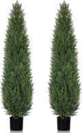 Artificial Cedar Topiary Trees 5 FT Faux Cedar Tree for Outdoor Planters