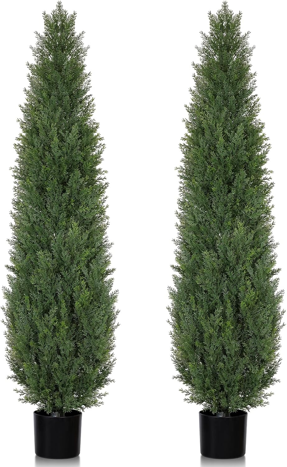 Artificial Cedar Topiary Trees 5 FT Faux Cedar Tree for Outdoor Planters