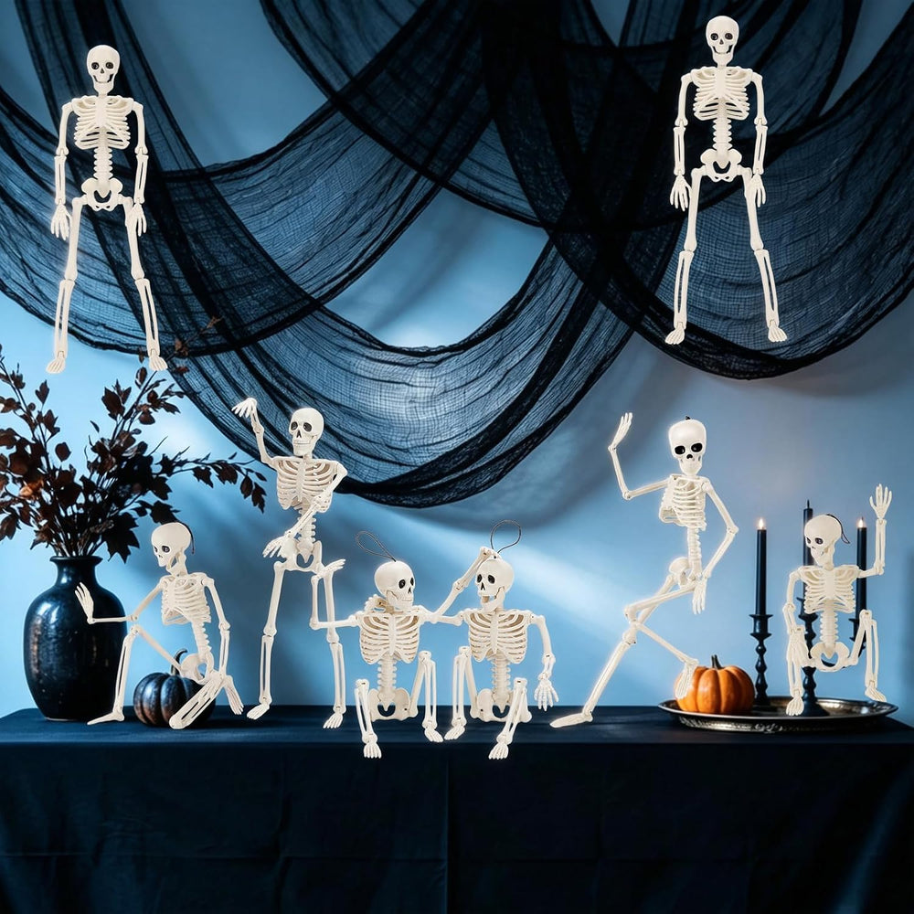 KIRAAT 10 Pack 16" Halloween Skeletons Set for Halloween Decorations Par...