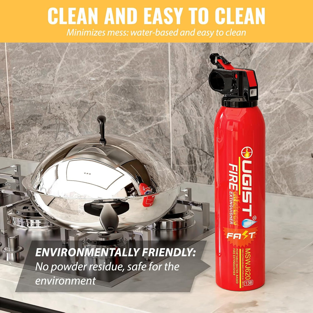 Ougist Small Portable Fire Extinguisher for Home and Kitchen, 21oz Each, 6-Pa...
