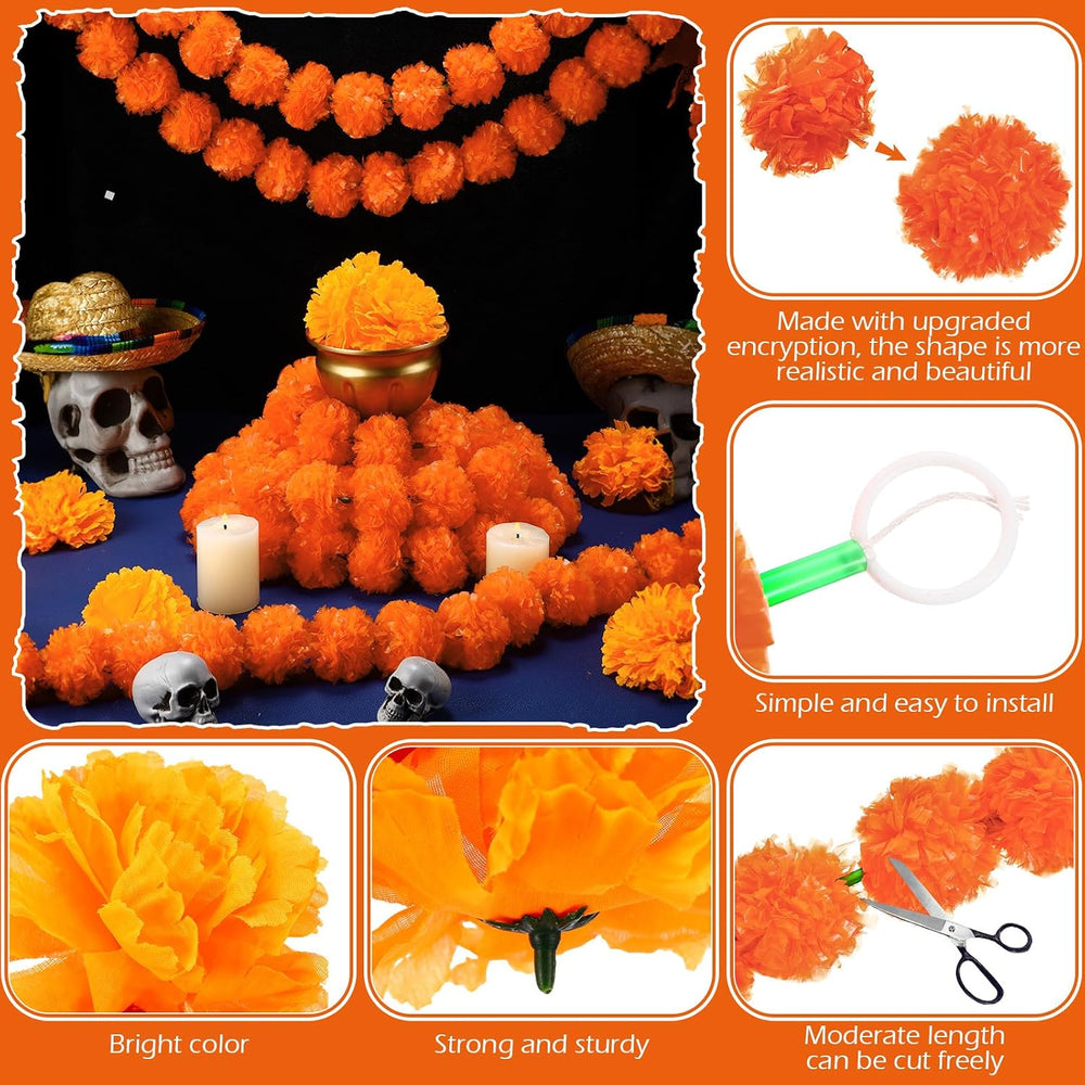Yunsailing 110 Pcs Day of The Dead Decor Dia De Los Muertos Altar Decor