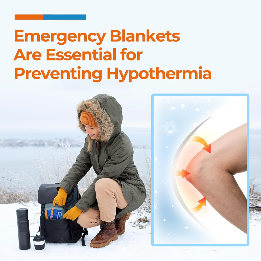 K Kingstar Emergency Blankets 120 Packs, 84" L x 52" W, Survival Ge...