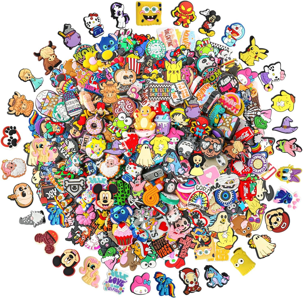 80Pcs Non-Repeat Cartoon Silicone Focal Beads for Pens, Random Focal Beads Bulk for Bead Pens Keychain Jewelry Making, Only Applicable to Adults