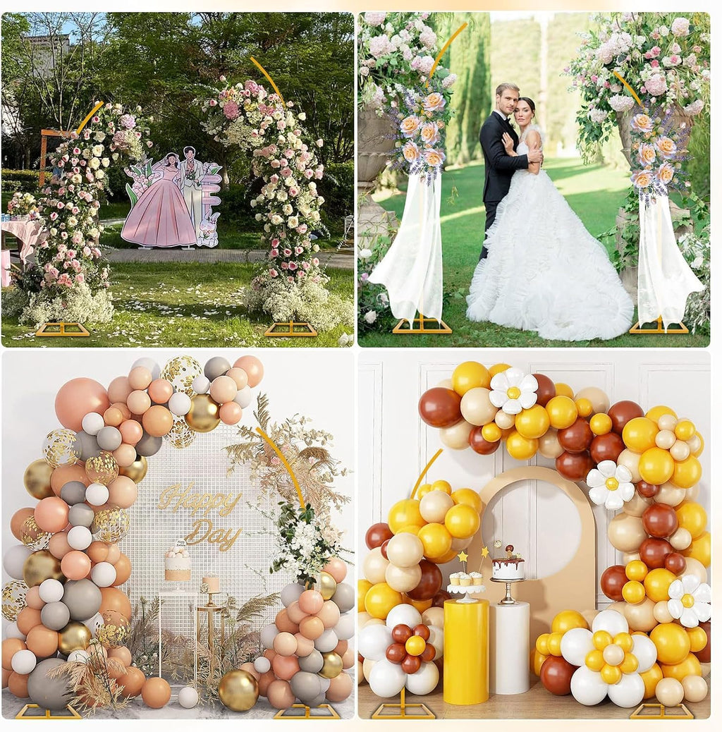 Balloon Arch Stand Kit, Balloon Arch Stand Set of 2 with Metal 8FT & 6.2FT