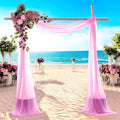 MDS Halloween Chiffon Draping Fabric - 2 Panel, 30" Wide x 30ft Long - Sheer Spooky Arbor & Canopy Drapery for Haunted House Backdrops, Party Ceilings, DIY Costumes & Themed Events - Bubblegum Pink (Pack of 2)