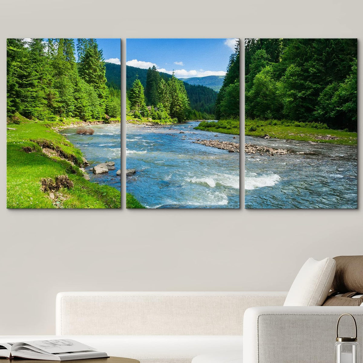 wall26 - 3 piece canvas wall art shown in use